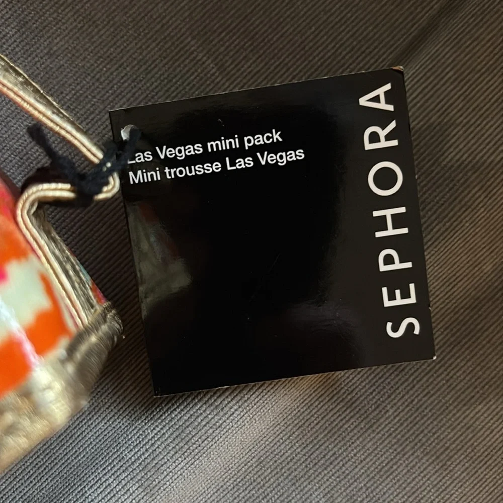 Sephora Las Vegas Mini Pack Pink and Orange Cosmetic Bag - Picture 2 of 11